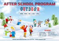After school outdoor winter program A3 template