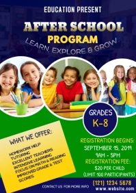 AFTER SCHOOL POSTER TEMPLATE A4