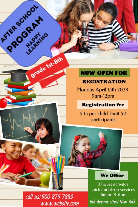 After school program, poster Template | PosterMyWall