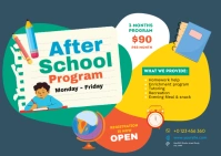 After School Program Ad Postcard template
