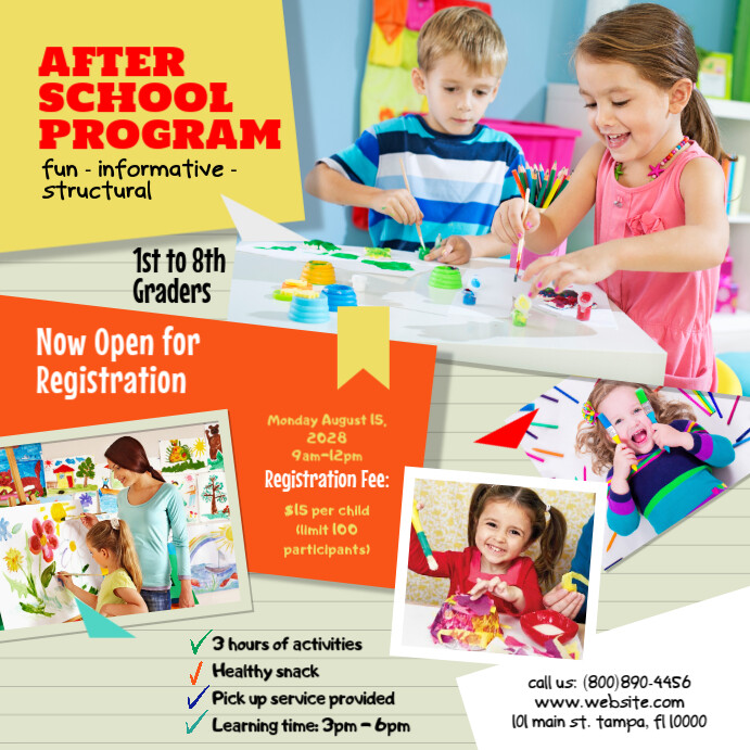 After School Program Ad Template | PosterMyWall