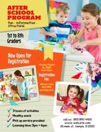 After School Program Ad Template Рекламная листовка (US Letter)