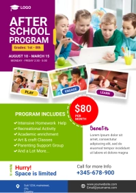 after school program A4 template