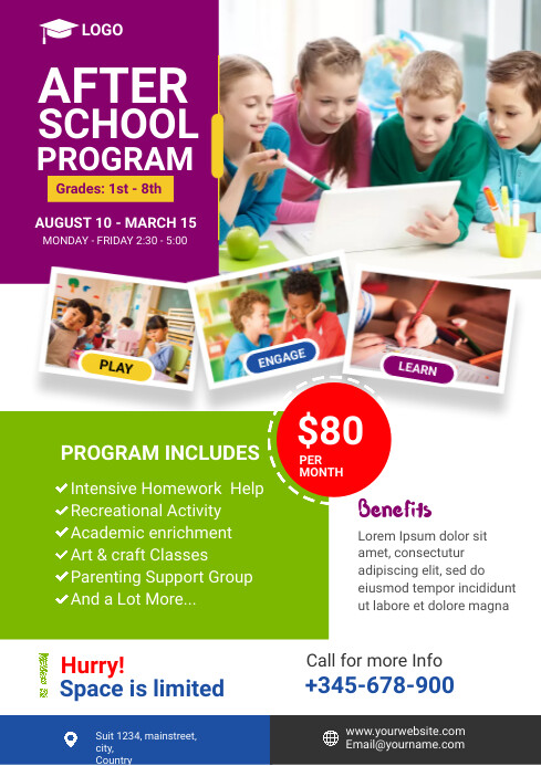 Copy of after school program | PosterMyWall