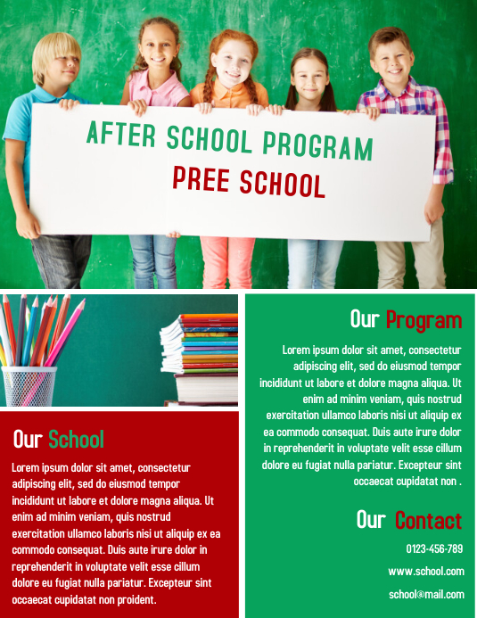 School Program Flyer Sample School Education Flyer Template Design | PosterMyWall