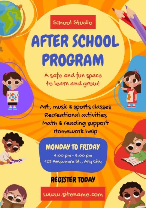 After School Program A5 template