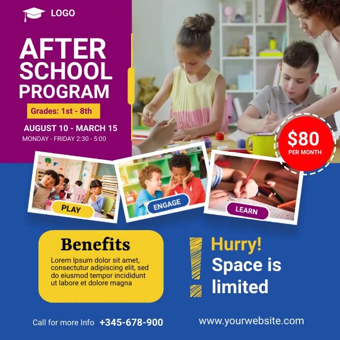 Copy of after school program | PosterMyWall