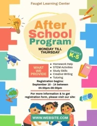 After School Program Рекламная листовка (US Letter) template