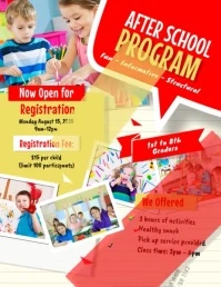 After School Program Løbeseddel (US Letter) template