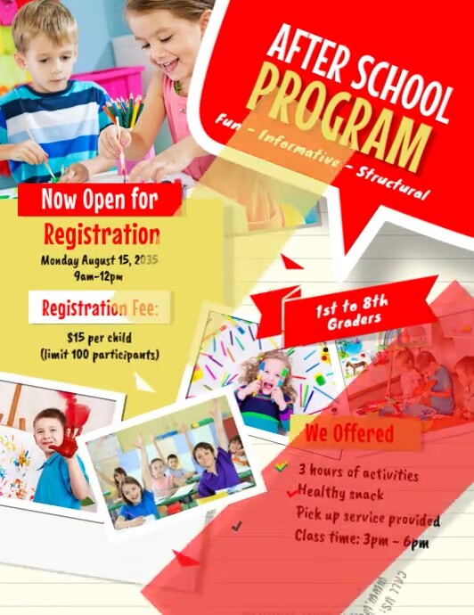 After School Program Template | PosterMyWall