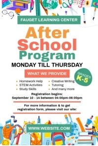 After School Program Плакат template