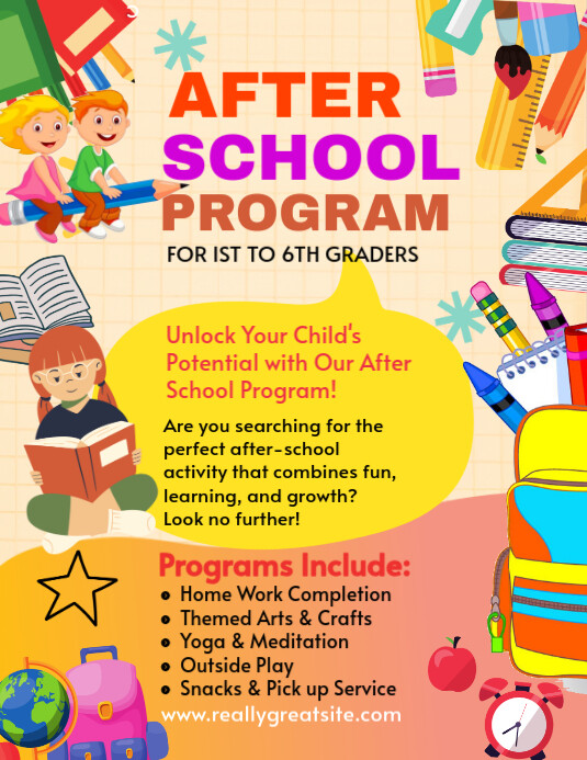 Copy of After school program | PosterMyWall