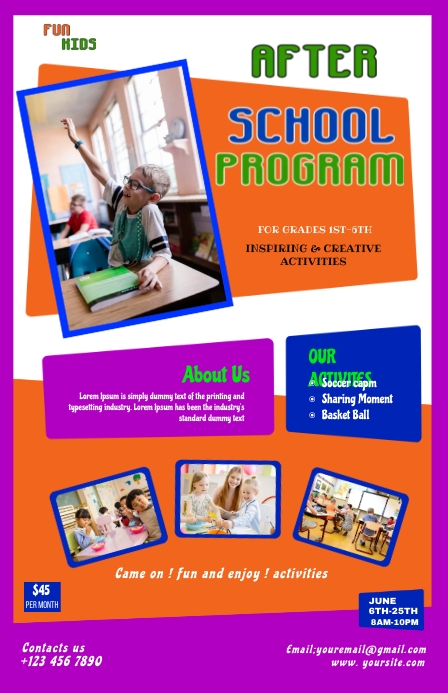 after school program Template | PosterMyWall