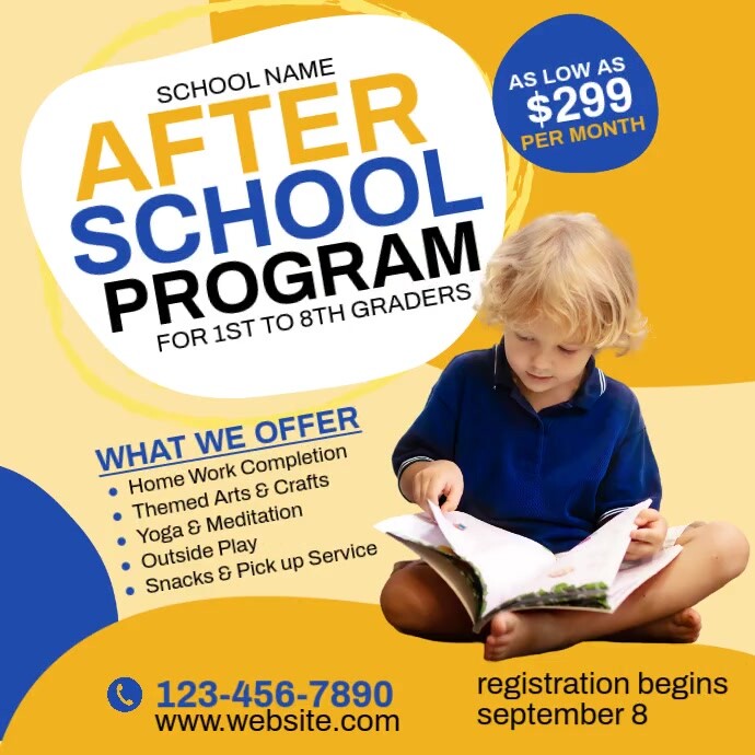 After School Program Template | PosterMyWall