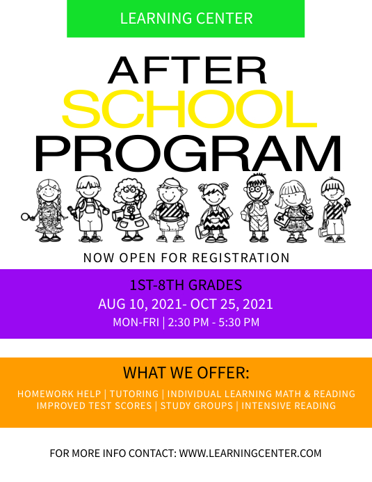 After School Program Flyer Template | PosterMyWall
