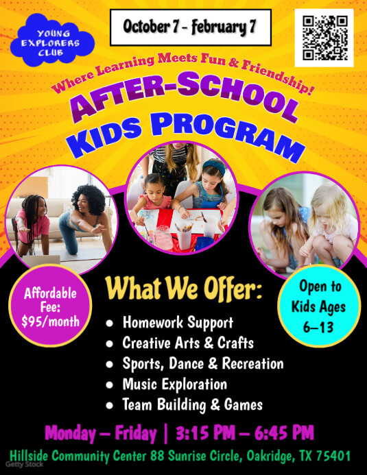 After School Program Flyer Template | PosterMyWall