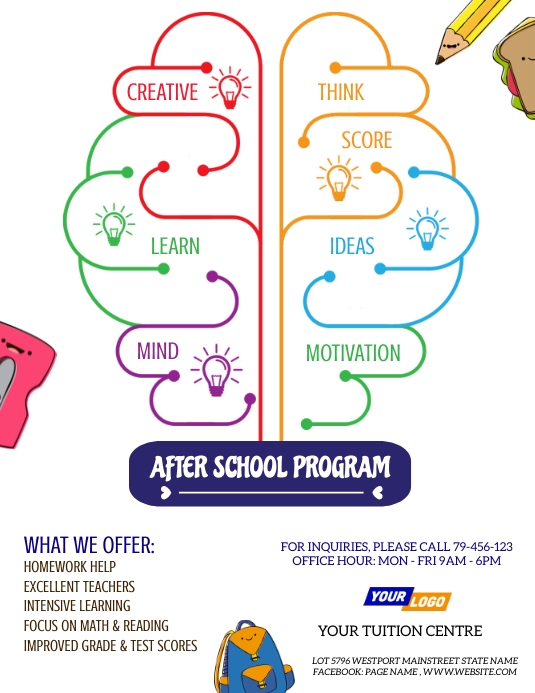 Program Class Flyer After School Program Flyer Design Template | PosterMyWall