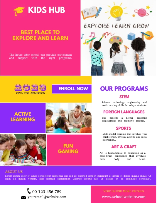 School admission ad flyer Template | PosterMyWall