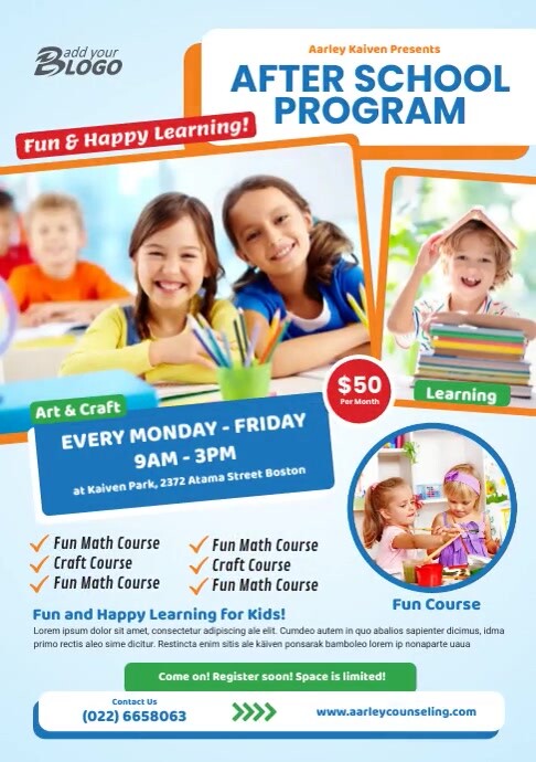 After School Program Flyer Template | PosterMyWall