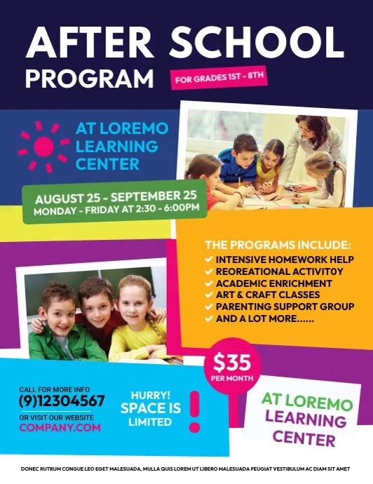 After School Program Flyer Template | PosterMyWall