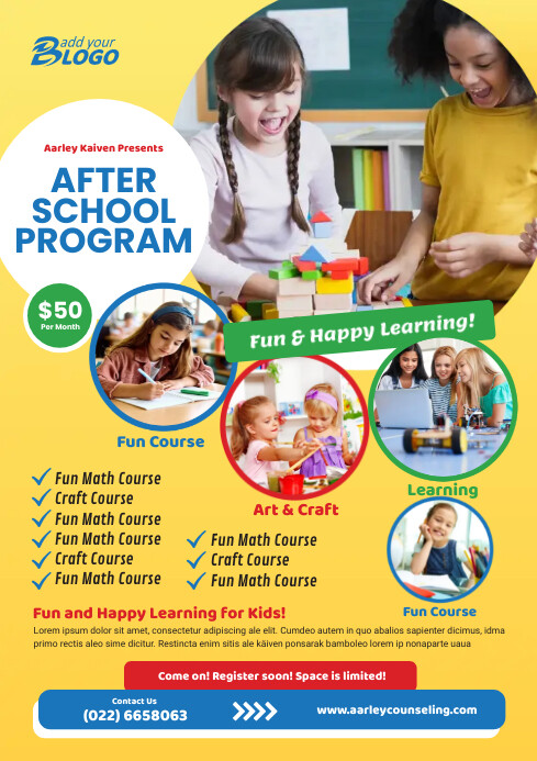 Plantilla de After School Program Flyer Template | PosterMyWall
