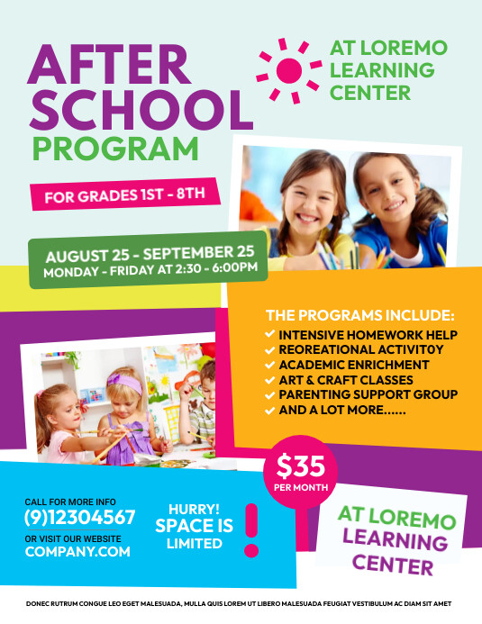 Copia de After School Program Flyer Template | PosterMyWall