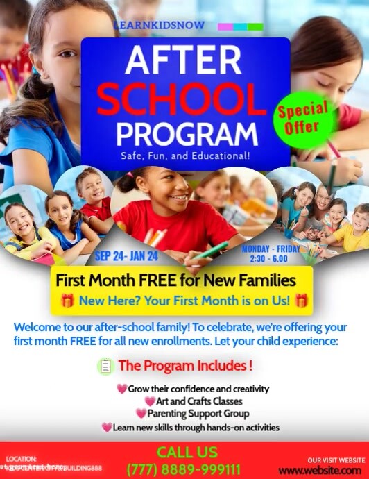 Copy of After School Program Flyer Templates | PosterMyWall