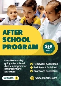 After School Program Poster Ads A6 template