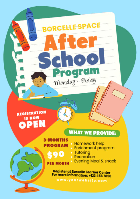 after school program template | PosterMyWall
