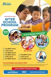 After School Program Video Poster Template Плакат