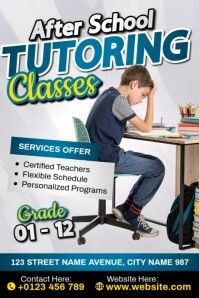 After School Tutoring Classes Poster template