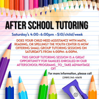 after school tutoring flyers Post Instagram template