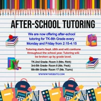 after school tutoring flyers Instagram Post template
