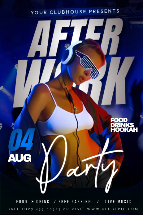 after work Poster template