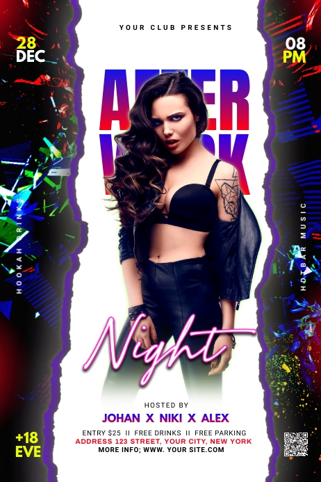 AFTER WORK Affiche template