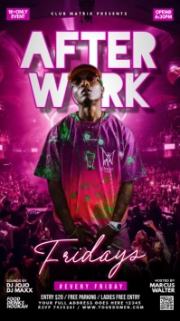 AFTER WORK FRIDAY Digitalt display (9:16) template