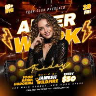 After Work Friday Night Club party Instagram Post template