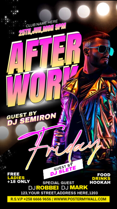 AFTER WORK FRIDAY PARTY Instagram Story template