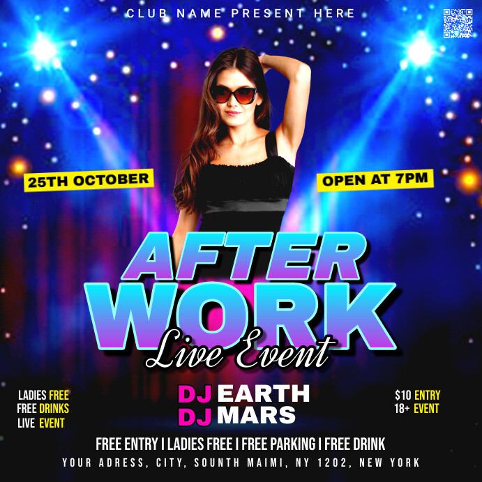 after work live event party flyer Template | PosterMyWall
