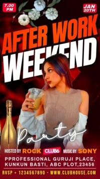 after work night Digital Display (9:16) template
