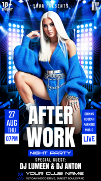 Black Night Party Instagram Story Template