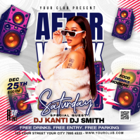 White After Work Party Persegi Template