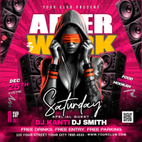 Pink Club Event Persegi Template