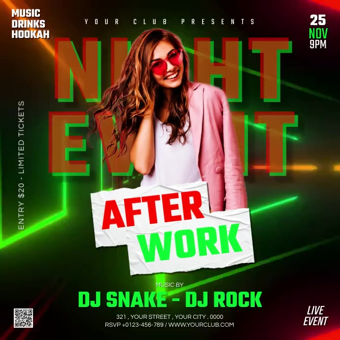 After Work Party Template PosterMyWall