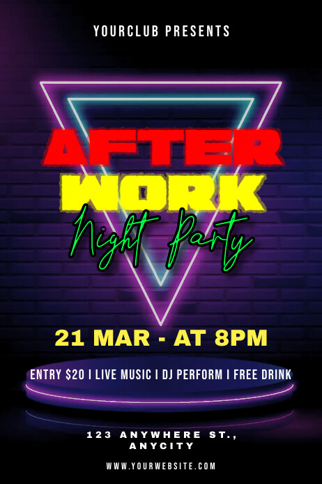 After Work Party Template PosterMyWall