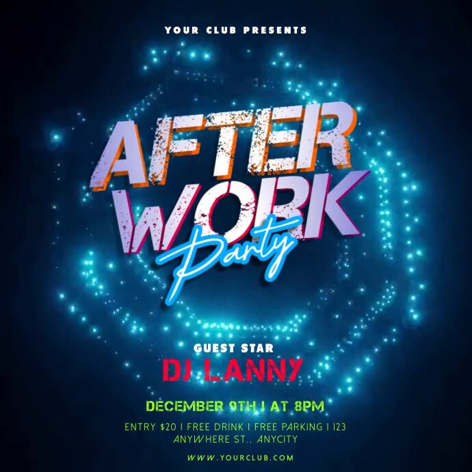 After Work Party Template | PosterMyWall