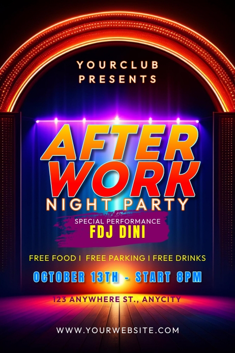 After Work Party Template PosterMyWall