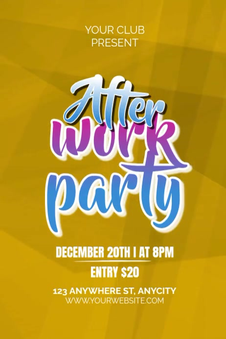 after work party Template | PosterMyWall