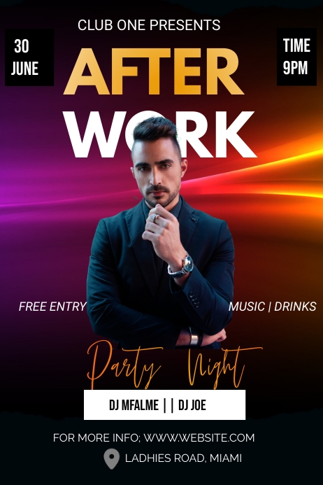 After Work Party Template PosterMyWall