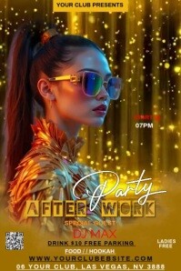 AFTER WORK PARTY Poster template